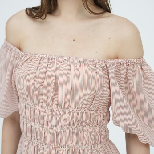 SIXDO G-Stripe Orange Dress for Women